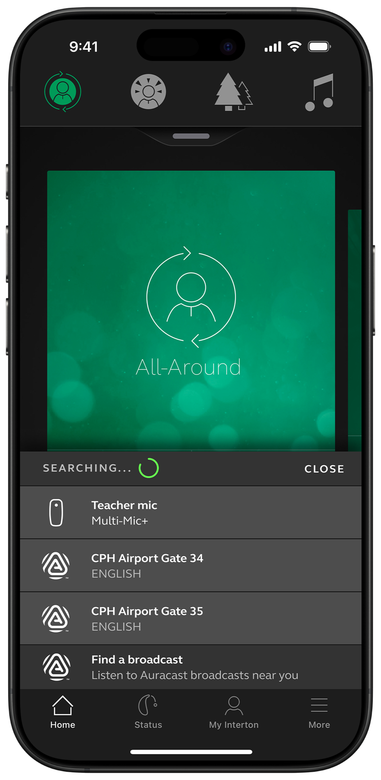 Auracast en iPhone — encuentra dispositivos cercanos